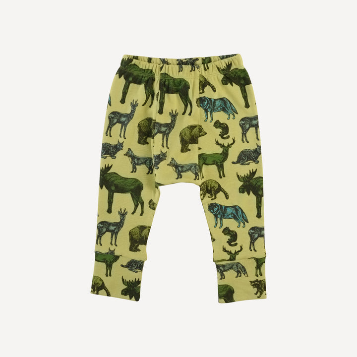 classic panda pant | forest animals | organic cotton interlock