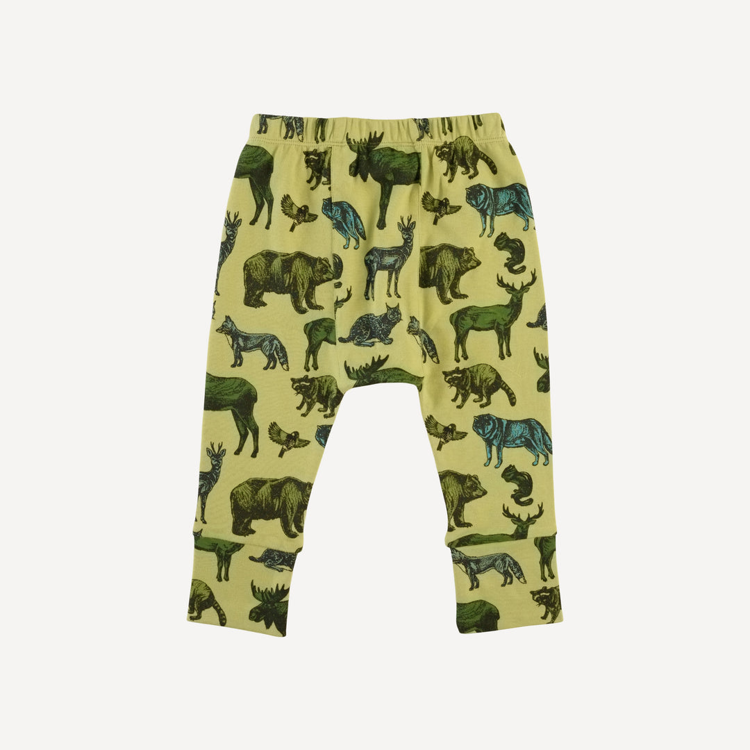 classic panda pant | forest animals | organic cotton interlock