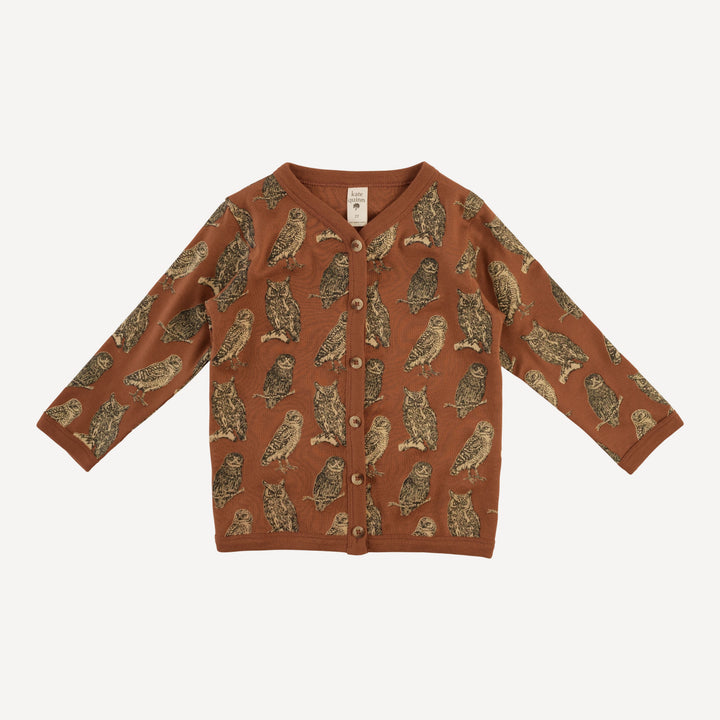 ketti cardigan | owl friends | organic cotton interlock