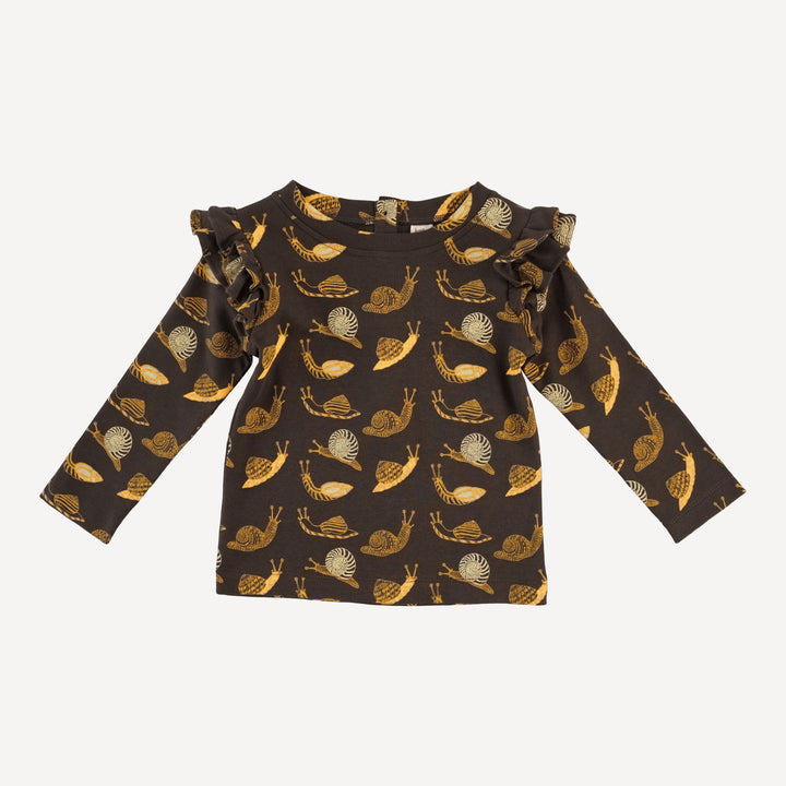 zola shirt | neutral snails | organic cotton interlock