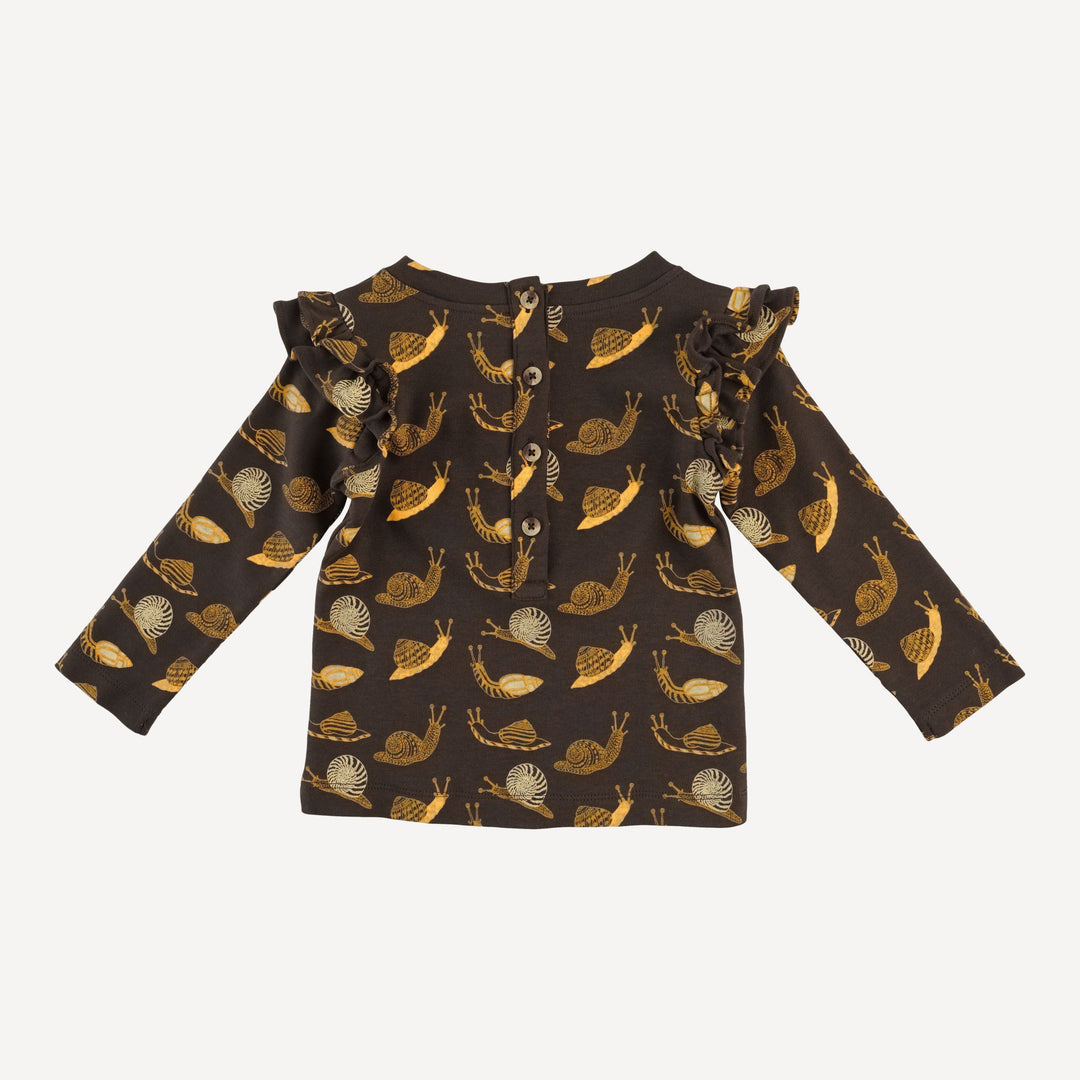 zola shirt | neutral snails | organic cotton interlock