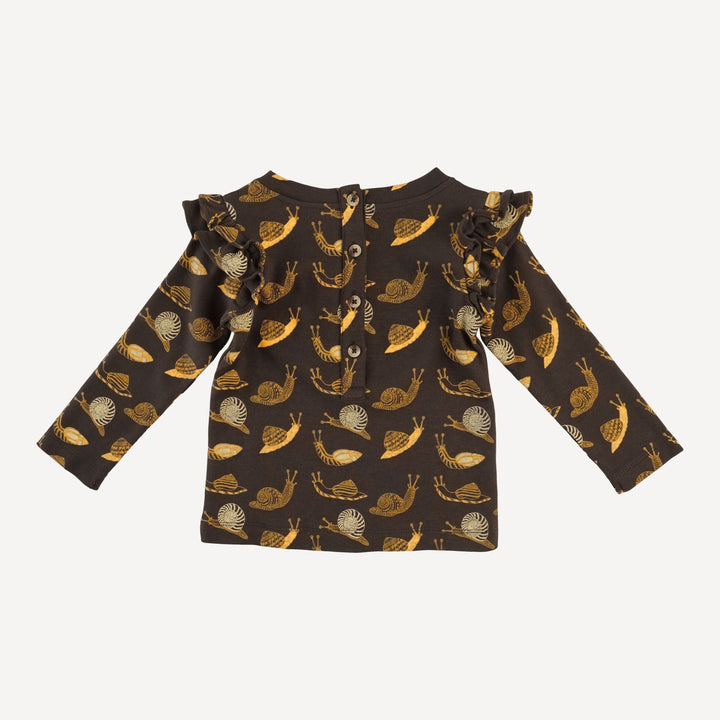 zola shirt | neutral snails | organic cotton interlock