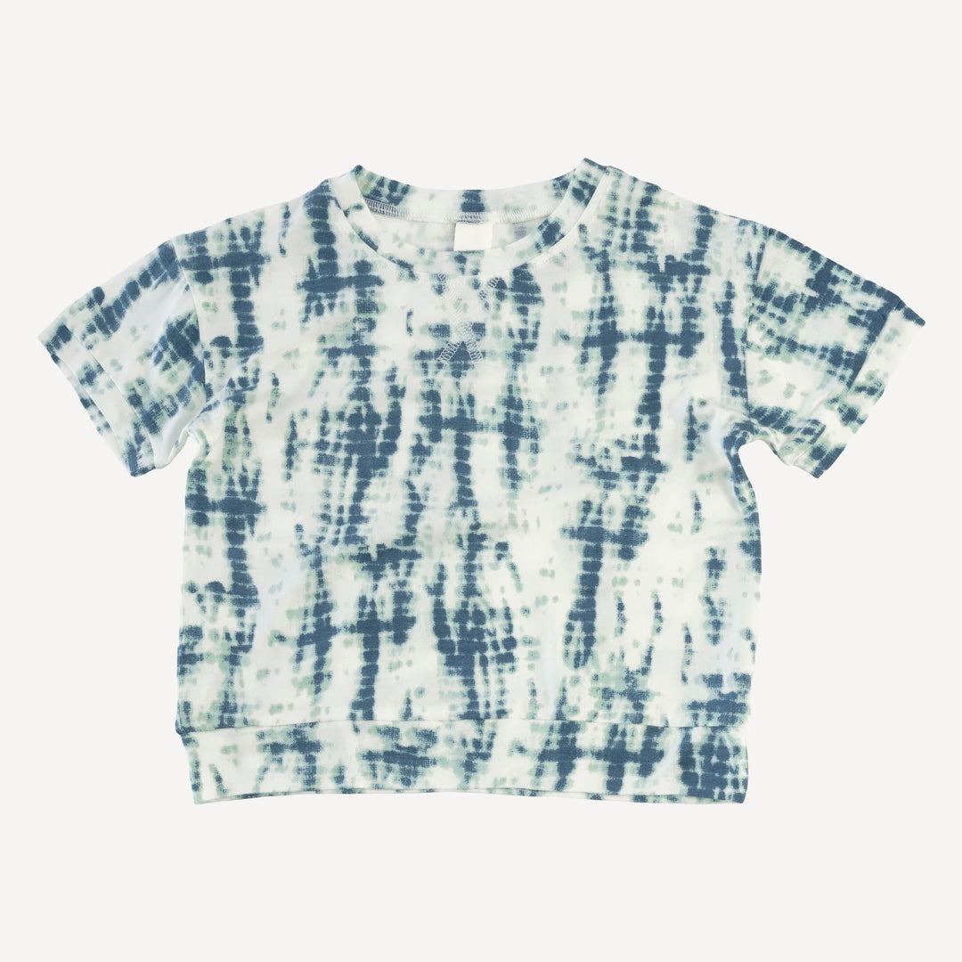 short sleeve relaxed jogger set | stone shibori | modal