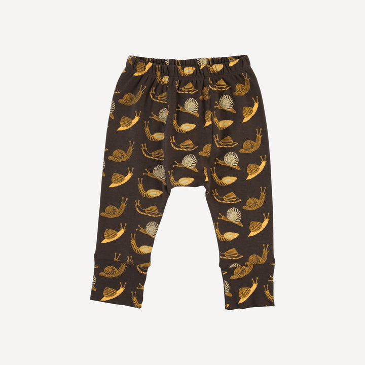 classic panda pant | neutral snails | organic cotton interlock