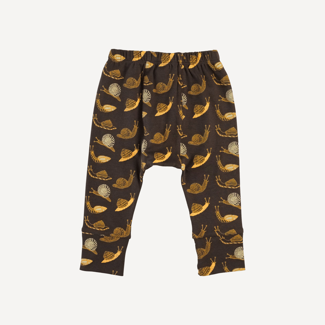 classic panda pant | neutral snails | organic cotton interlock