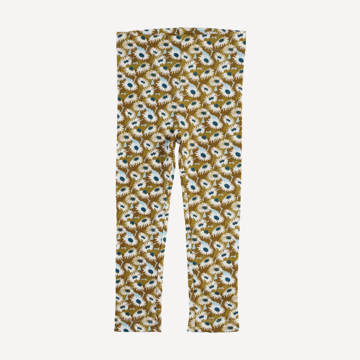 classic skinny legging | blue daisy garden | organic cotton interlock