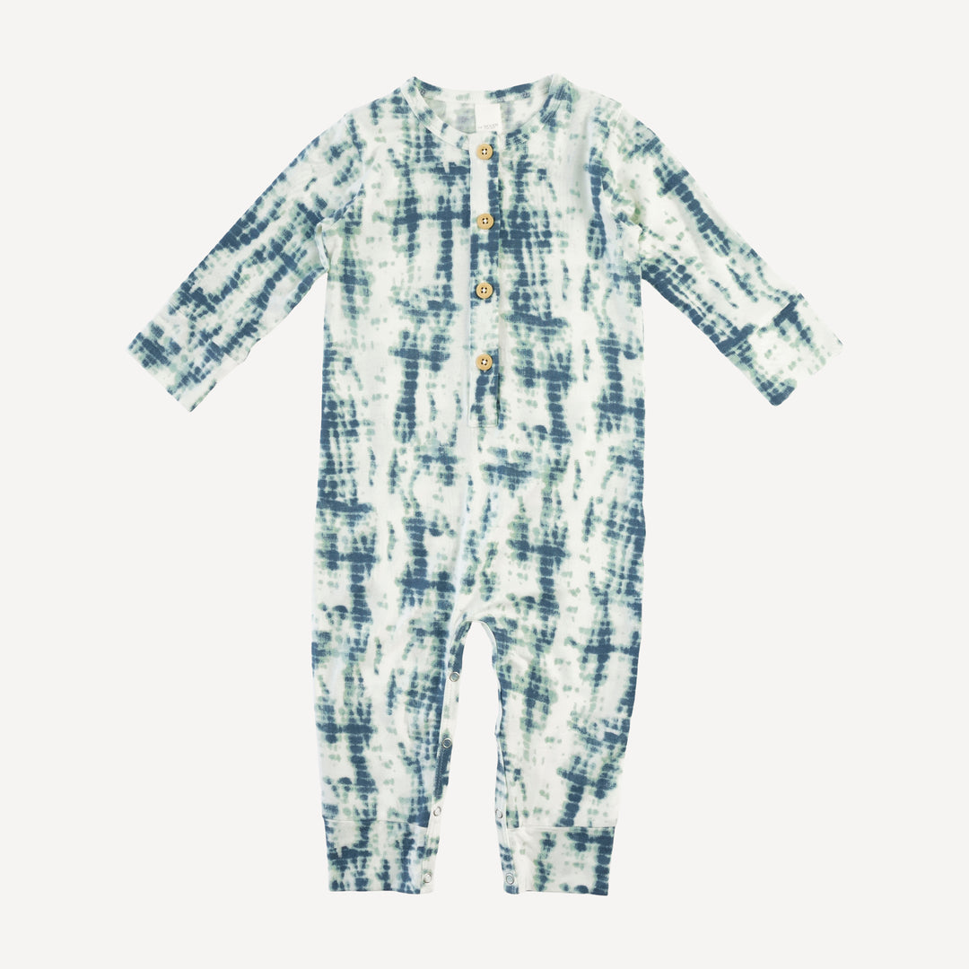 long sleeve sport union suit | stone shibori | modal