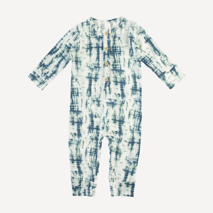 long sleeve sport union suit | stone shibori | modal