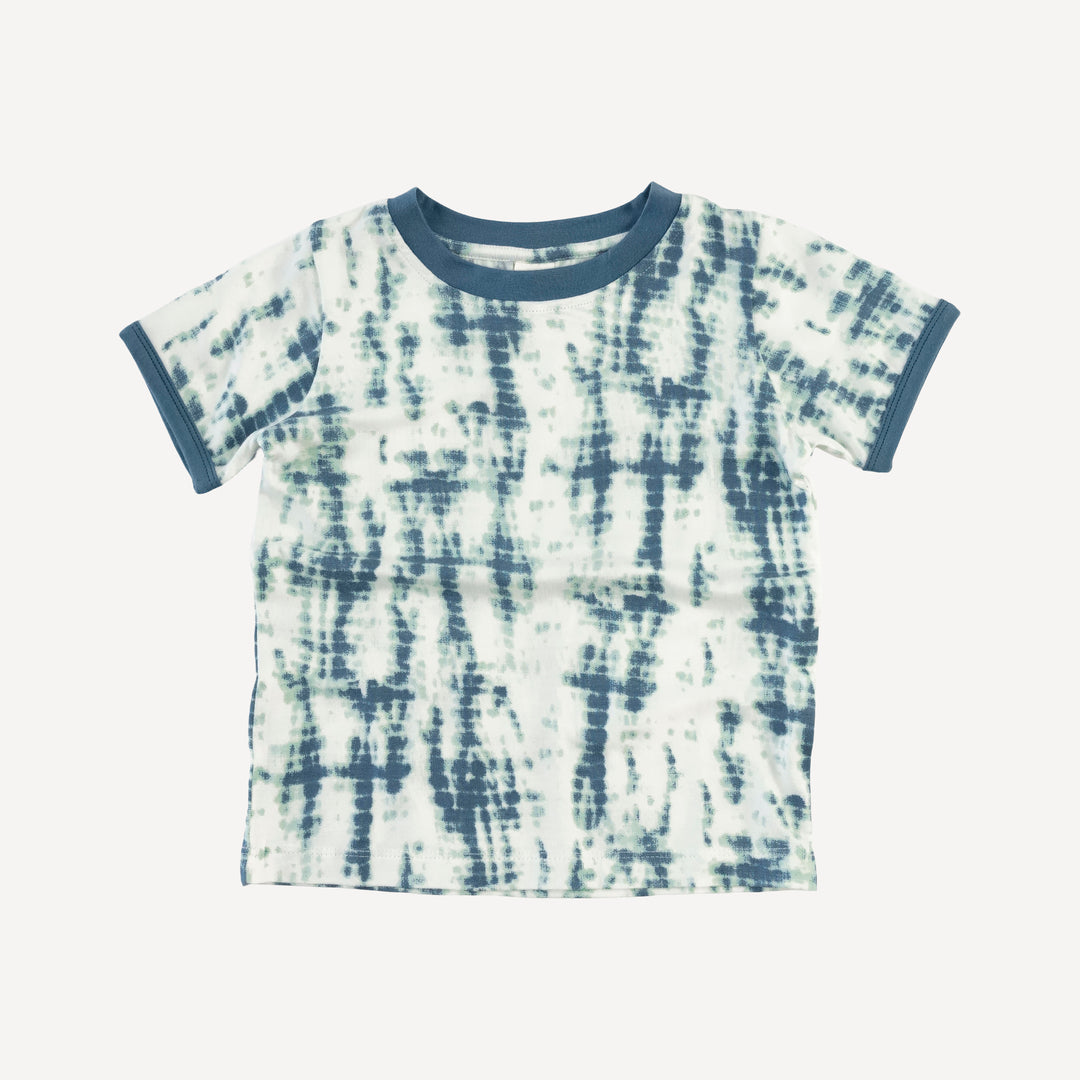 short sleeve ringer tee | stone shibori | modal