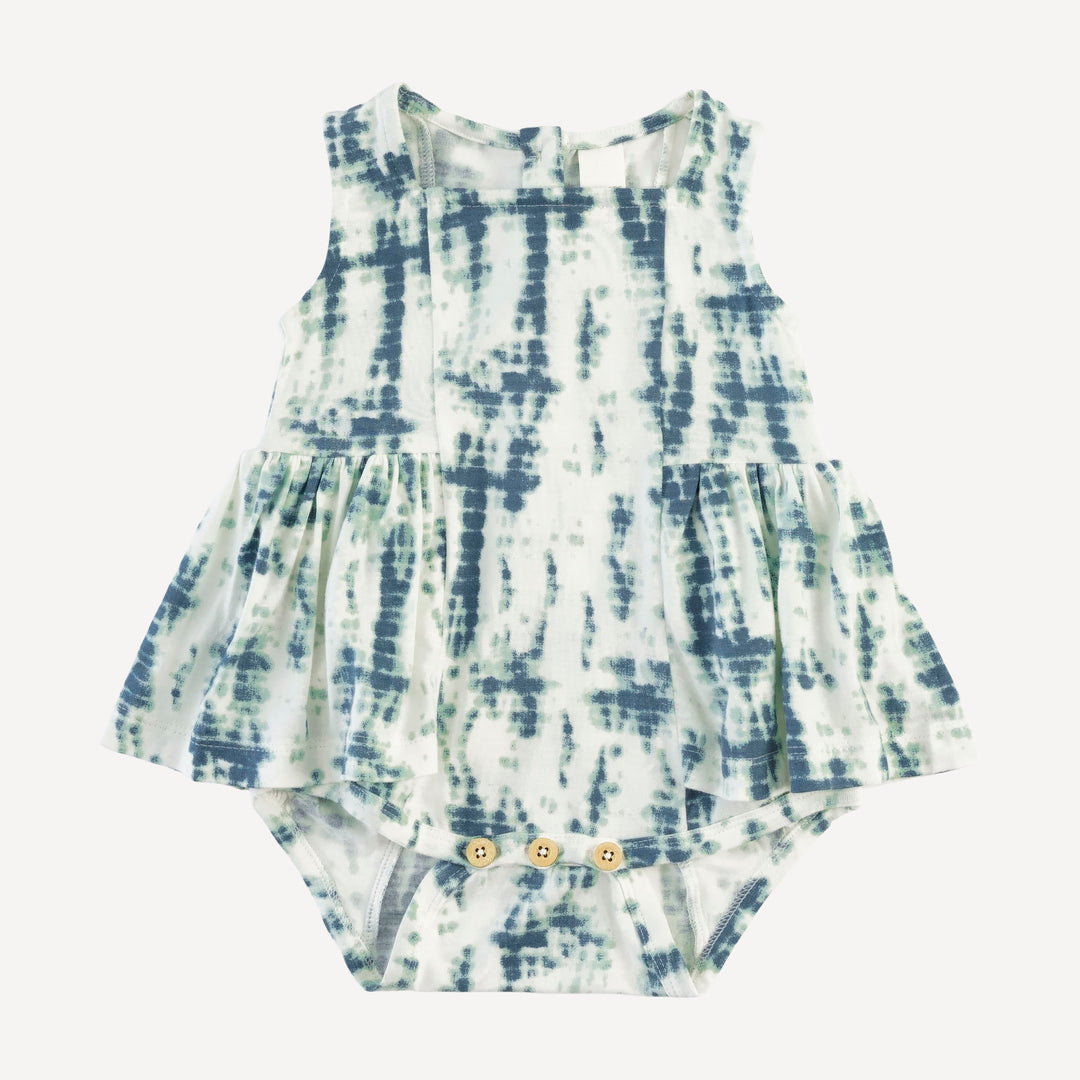 sleeveless ballerina bubble | stone shibori | modal