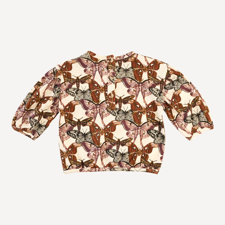 balloon sleeve sweatshirt and legging set | moth wallpaper | organic cotton interlock