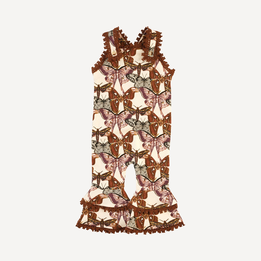 anne lace jumpsuit | moth wallpaper | organic cotton interlock