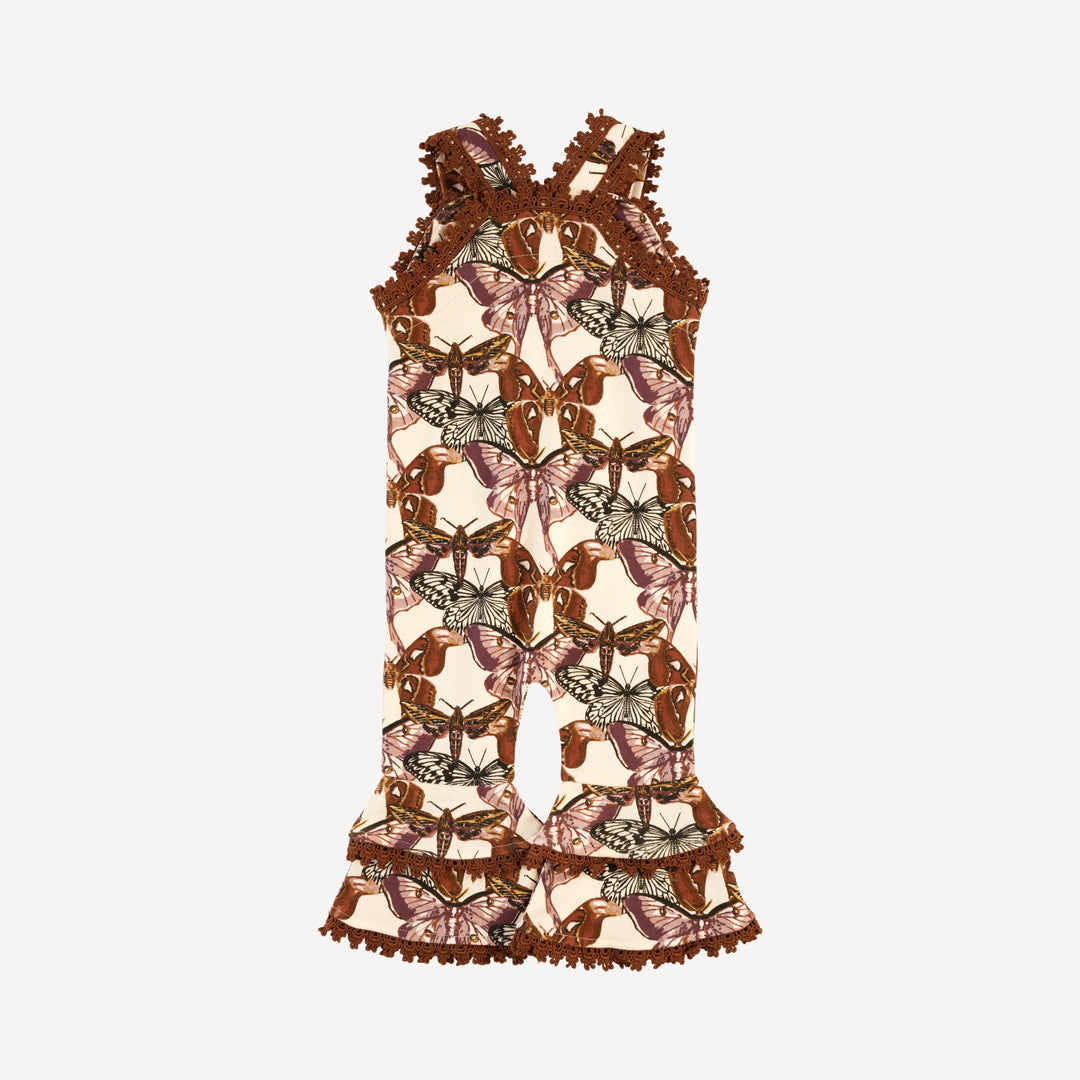 anne lace jumpsuit | moth wallpaper | organic cotton interlock