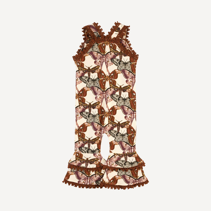 anne lace jumpsuit | moth wallpaper | organic cotton interlock