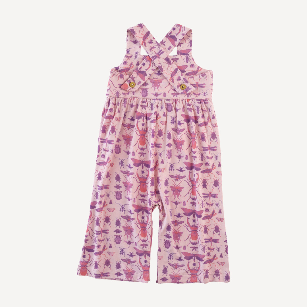 gaucho jumpsuit | pink insects | modal