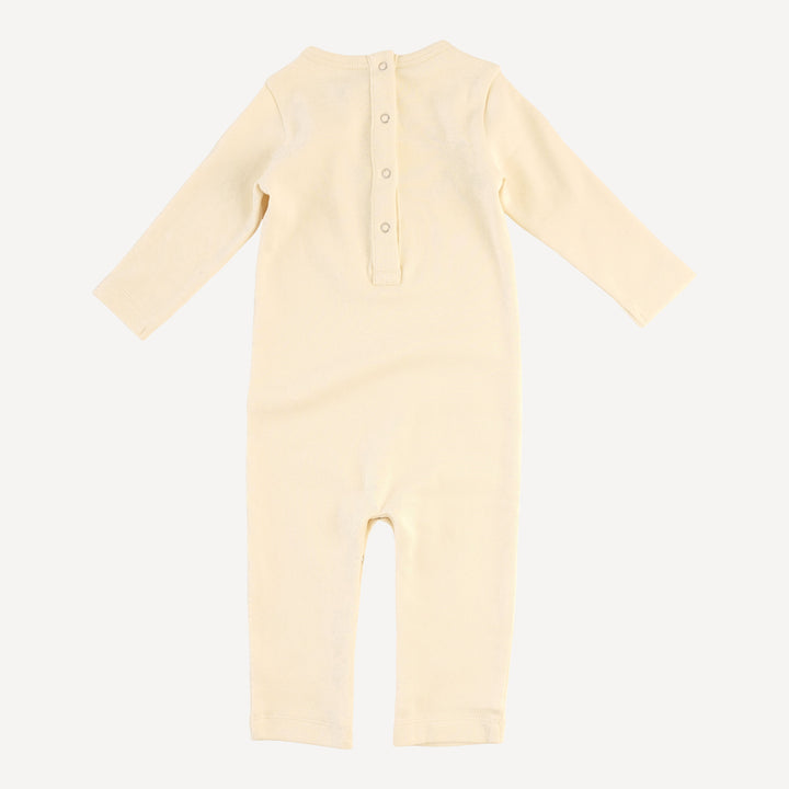 long sleeve crew neck jumpsuit | wolf | organic cotton interlock