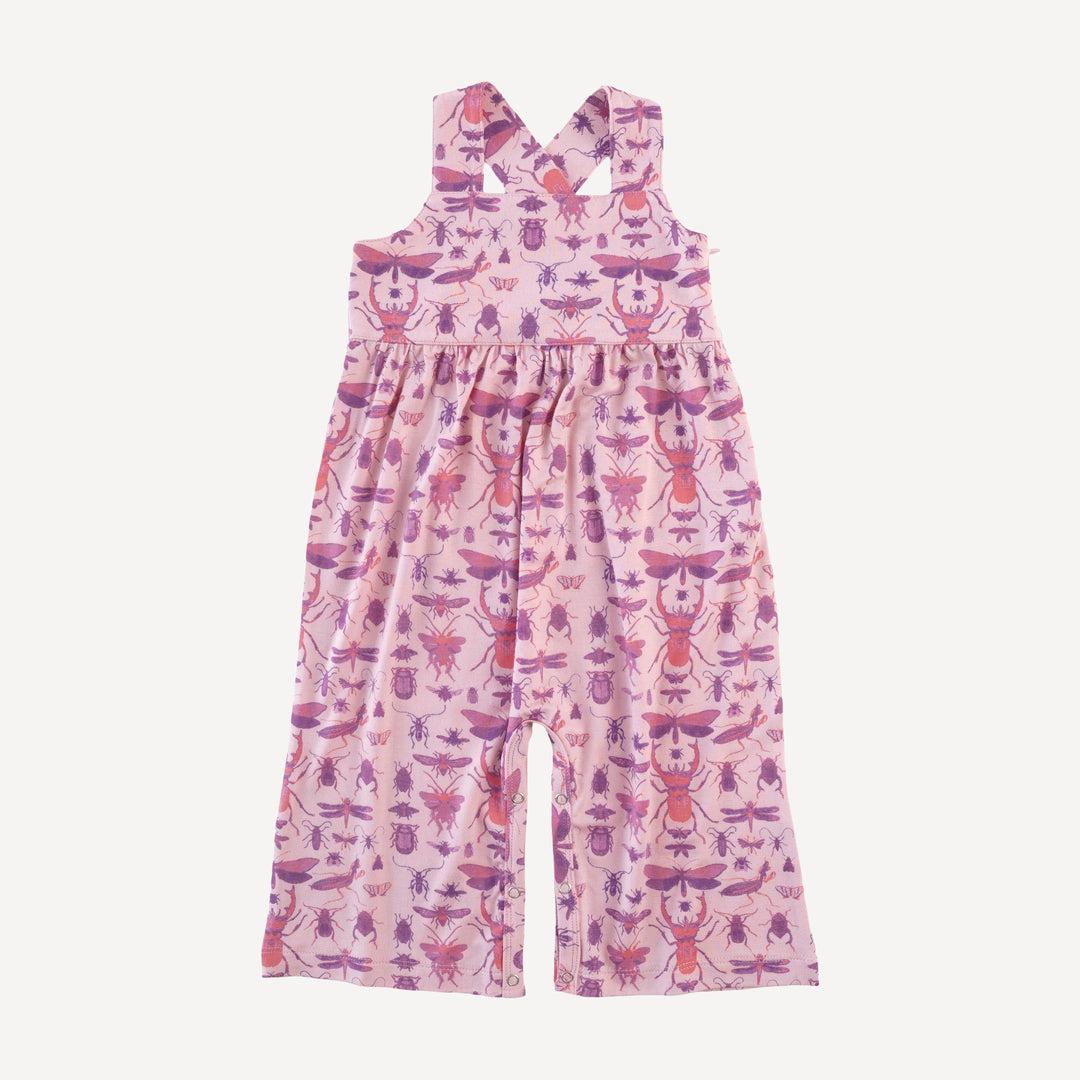 gaucho jumpsuit | pink insects | modal