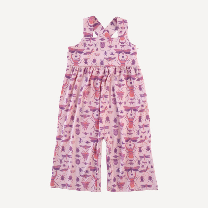 gaucho jumpsuit | pink insects | modal