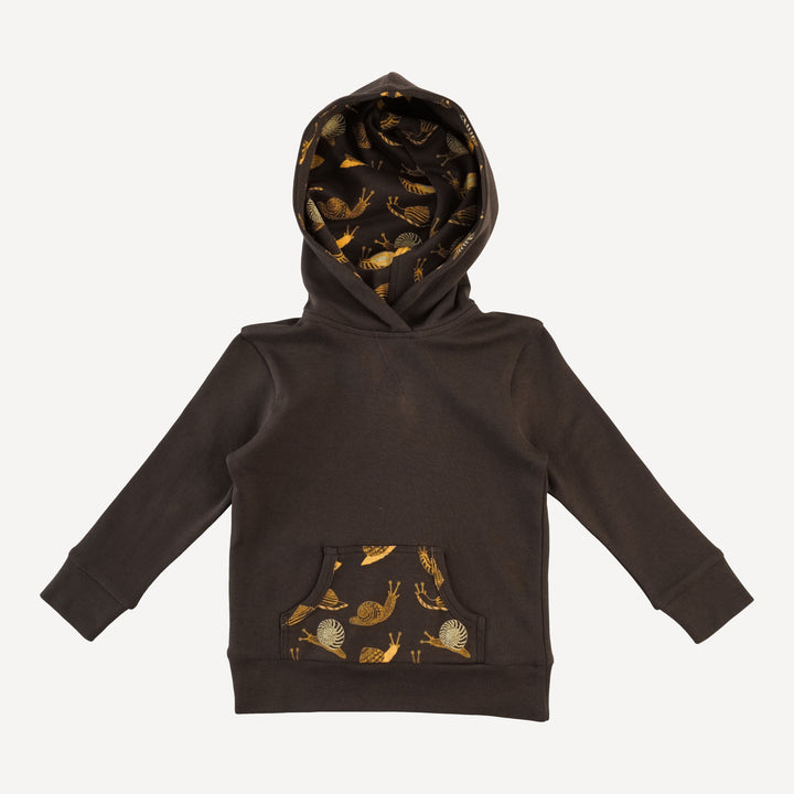 long sleeve kanga pocket hoodie | beluga | organic cotton interlock