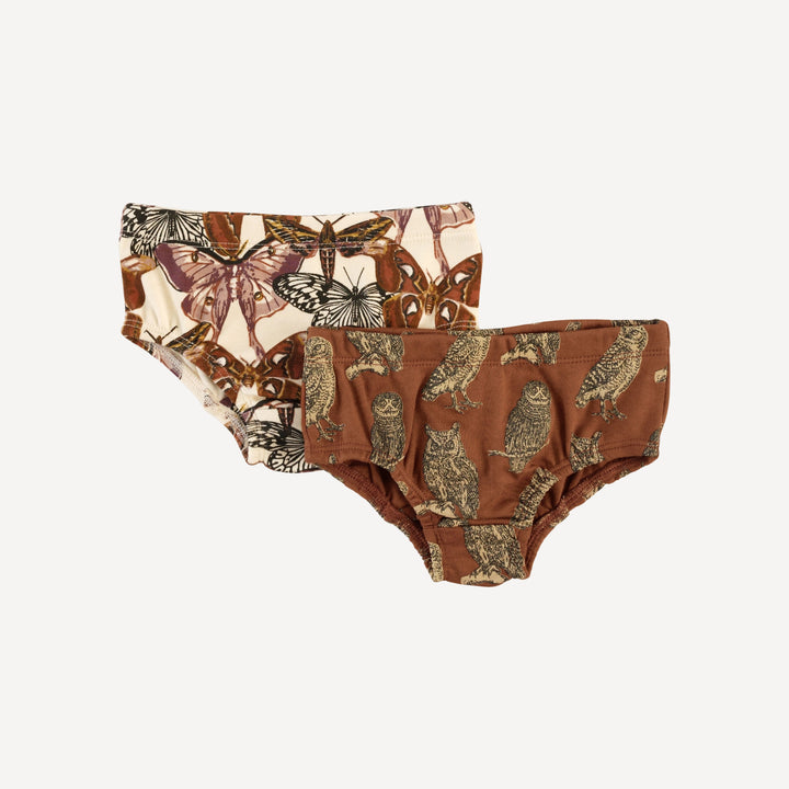 underwear set of 2 | owl friends | organic cotton interlock
