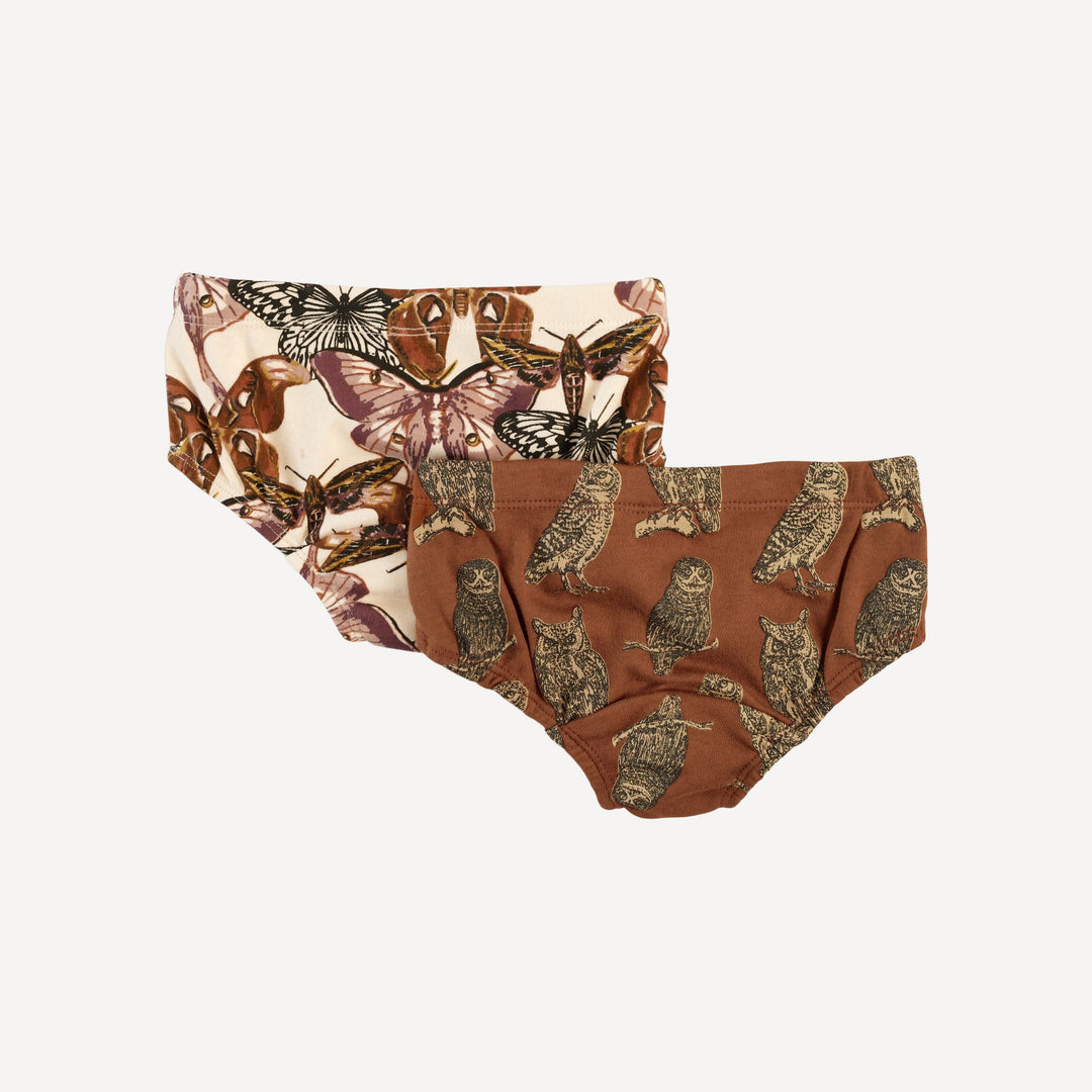 underwear set of 2 | owl friends | organic cotton interlock