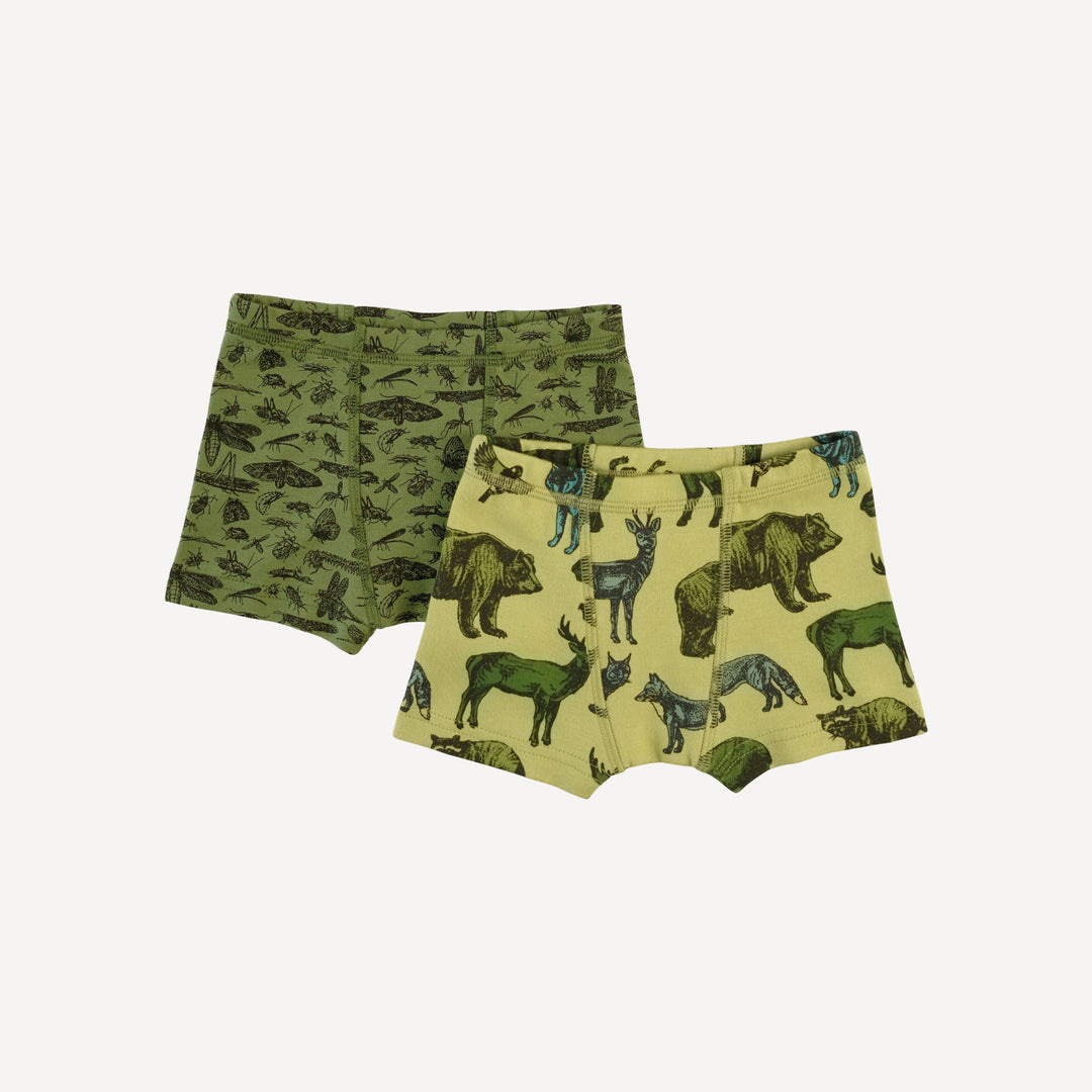 boxer set of 2 | forest animals | organic cotton interlock