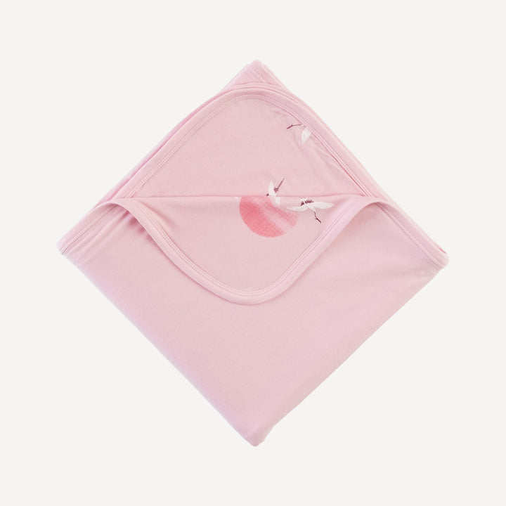 double layer blanket | pink crane | modal