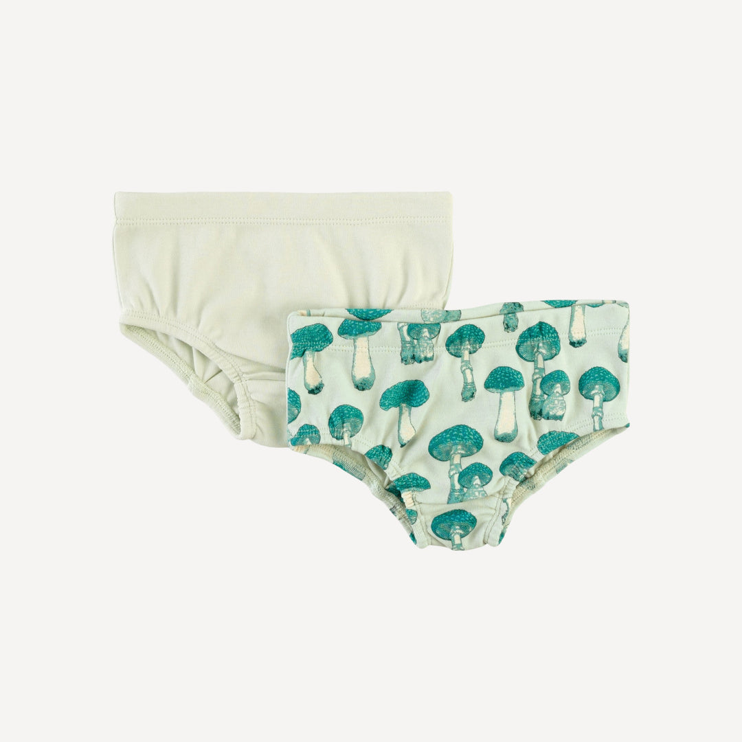 underwear set of 2 | aqua fungi | organic cotton interlock