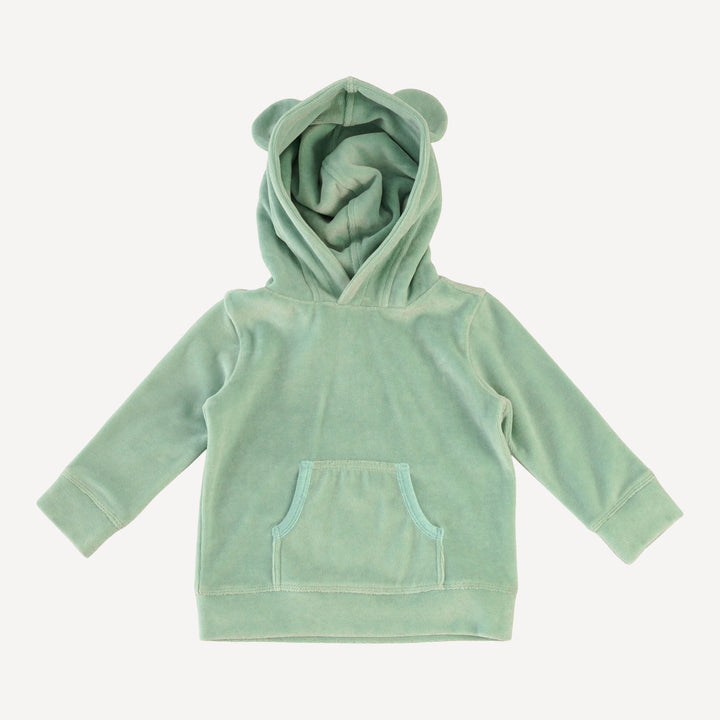 long sleeve kanga bear hoodie + relaxed jogger set | hidden grove | organic cotton velour