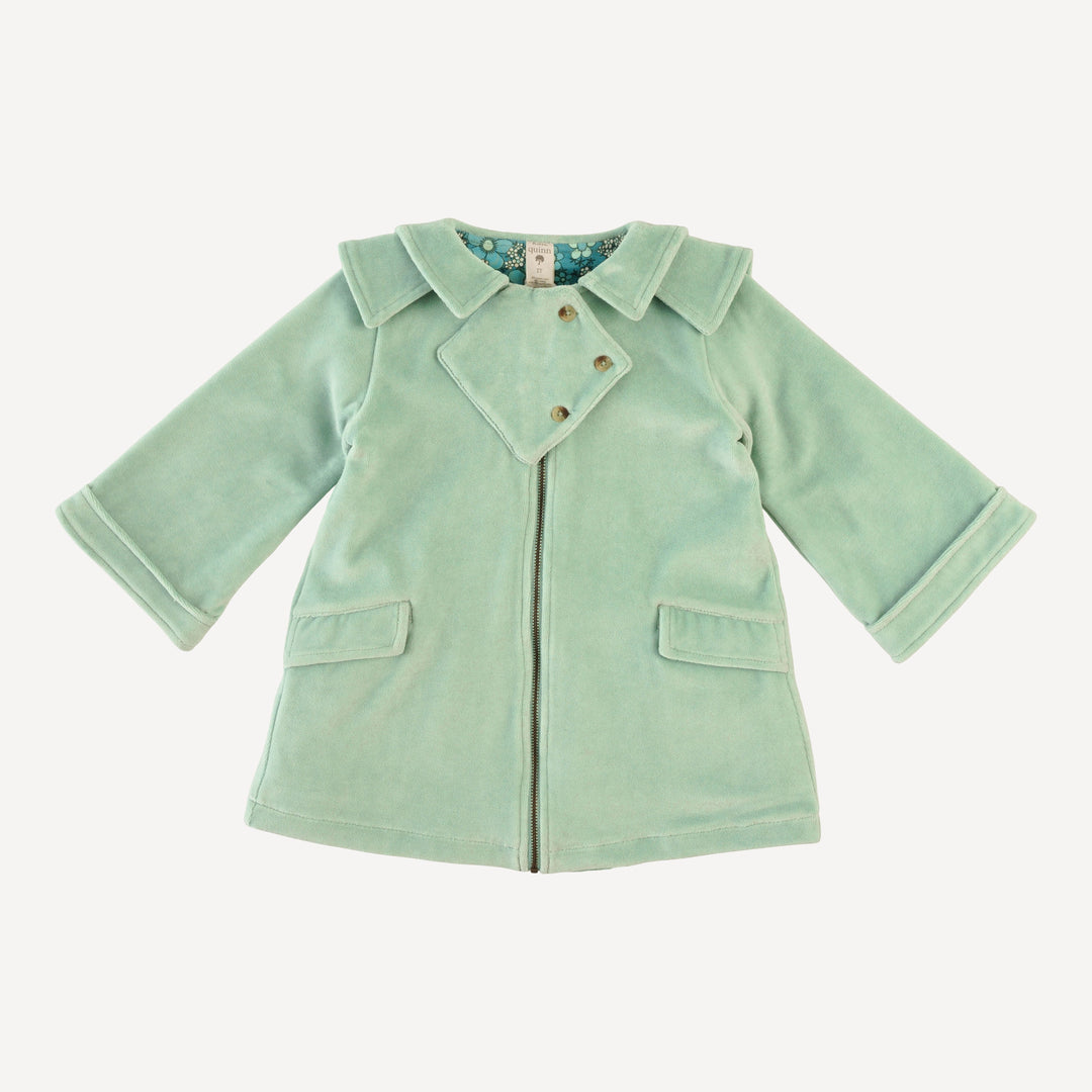 diamond yoke double collar jacket | hidden grove | organic cotton velour