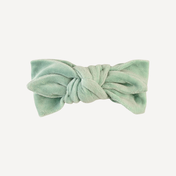 knot top elastic headband | hidden grove | organic cotton velour