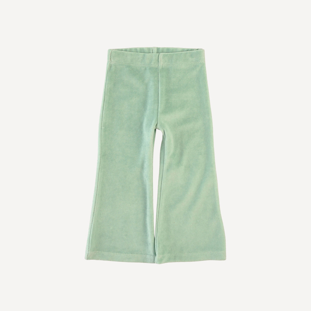 flare leg pant | hidden grove | organic cotton velour