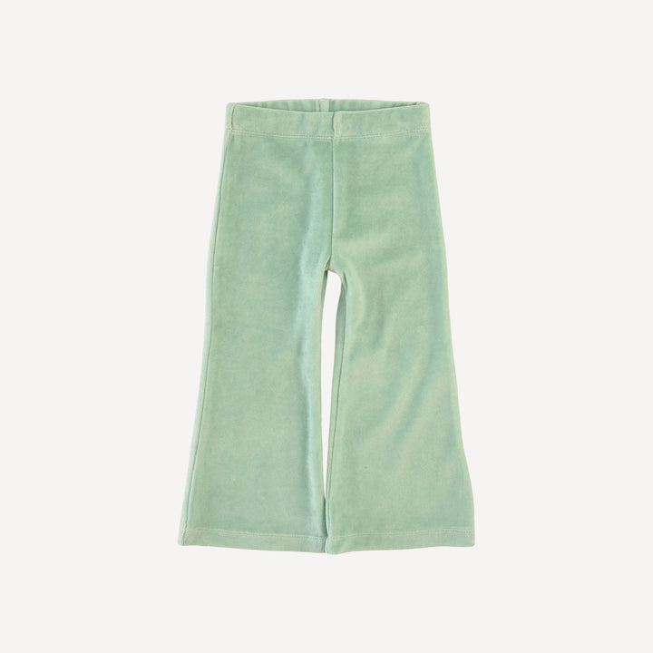 flare leg pant | hidden grove | organic cotton velour