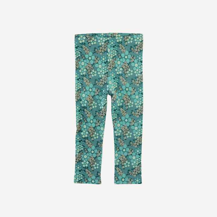 classic skinny legging | aqua granny floral | organic cotton interlock