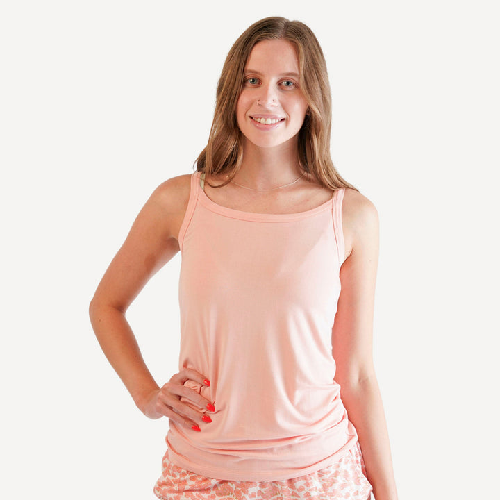 womens basic tank | peach bloom | lenzing modal