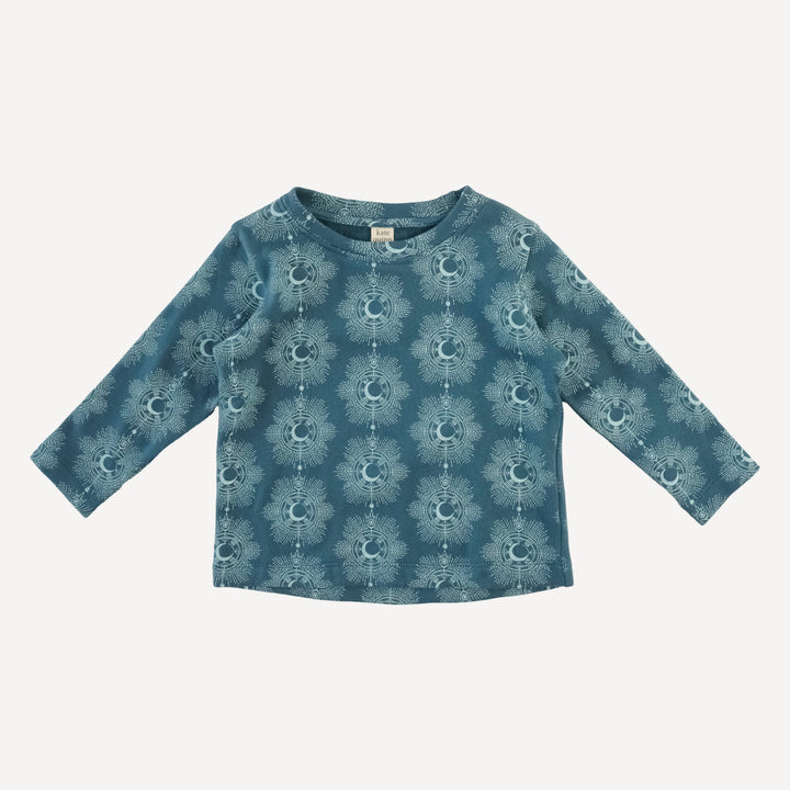 long sleeve essential boxy tee | cosmic moon | loop sweat