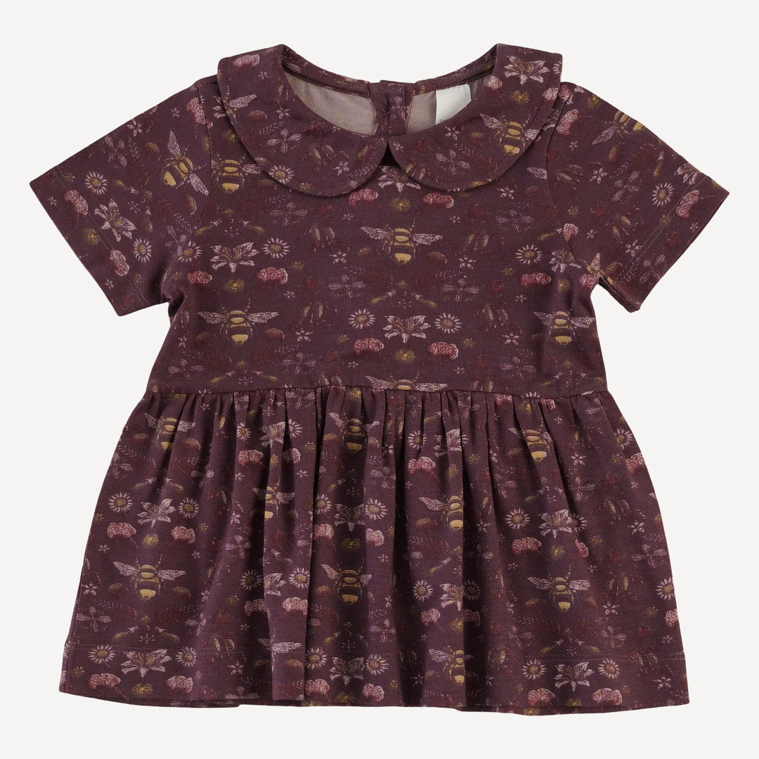 short sleeve peter pan skirted top + flare pant set | mahogany bee | modal