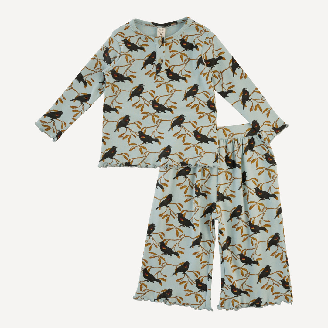 jade 2.0 set | red-winged blackbird | organic cotton interlock