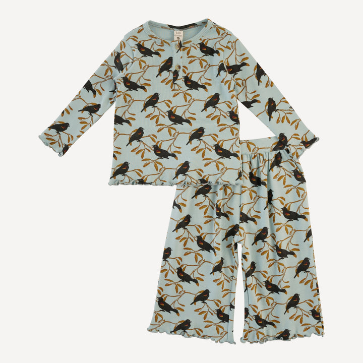 jade 2.0 set | red-winged blackbird | organic cotton interlock