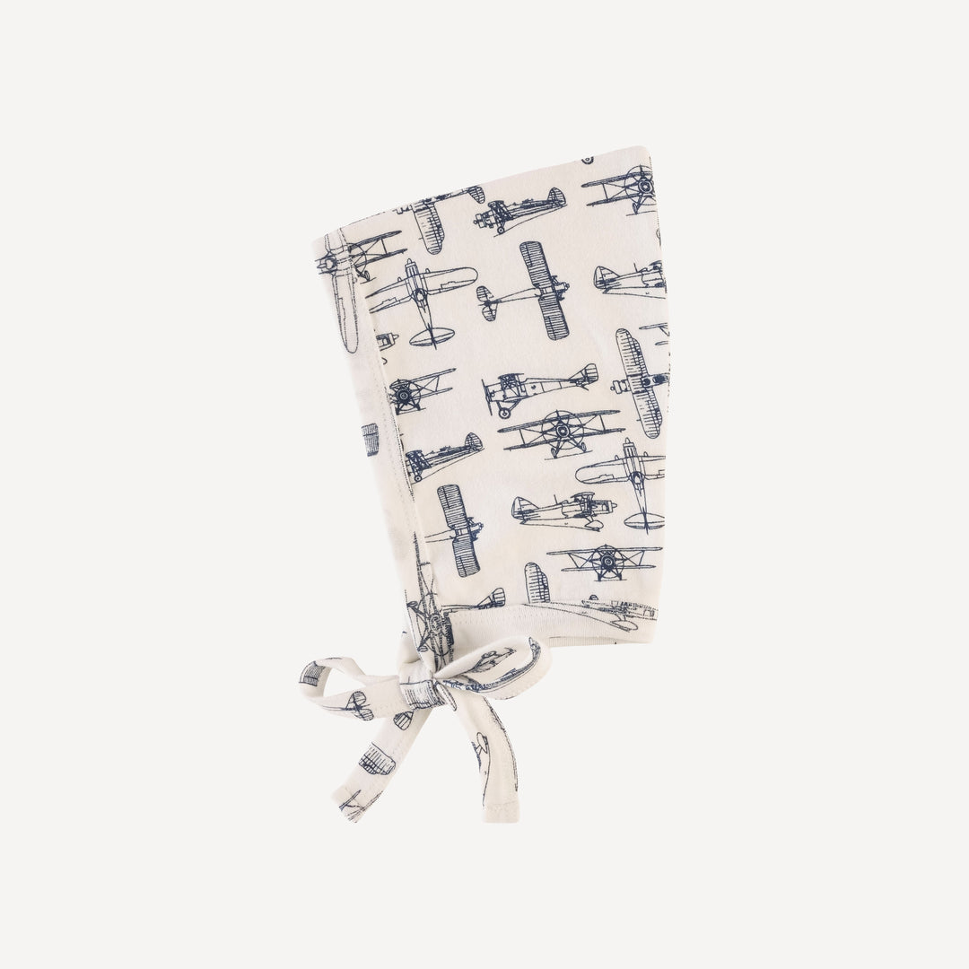 elf hat | indigo vintage planes | organic cotton interlock