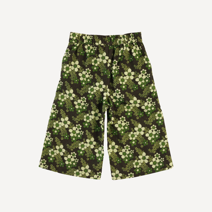 piped sailor pant | green granny floral | organic cotton gauze