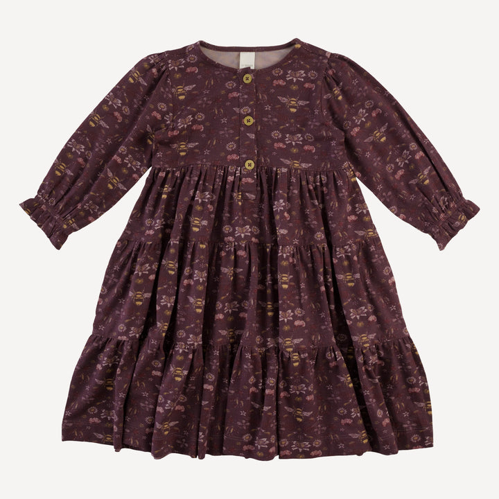 long sleeve prairie dress | mahogany bee | modal