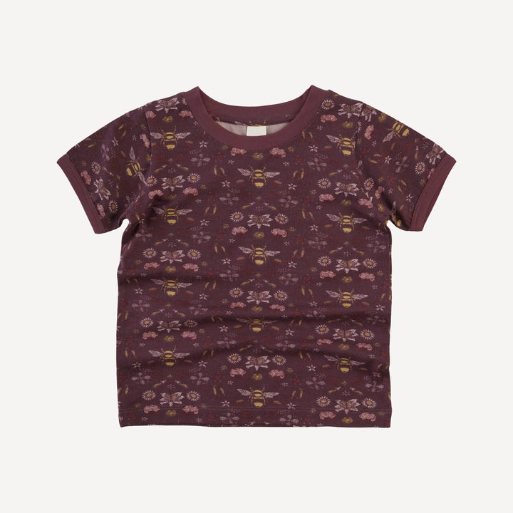 short sleeve ringer tee | mahogany bee | modal