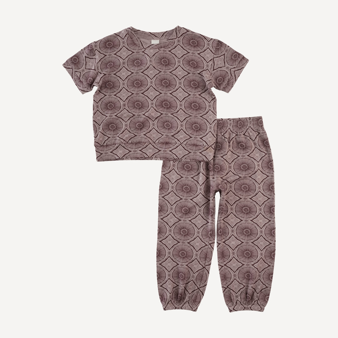 short sleeve relaxed jogger set | doe batik | modal
