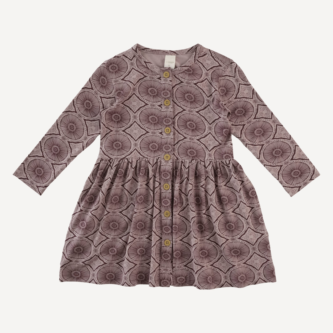 long sleeve button dress | doe batik | modal