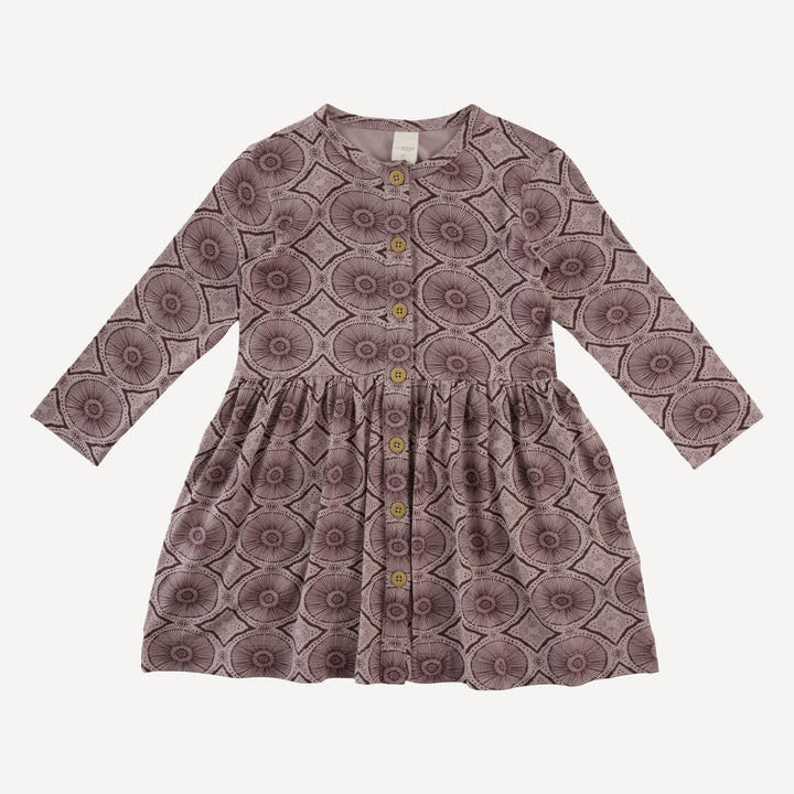 long sleeve button dress | doe batik | modal