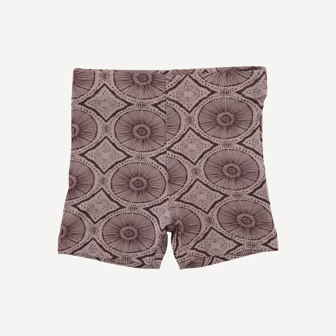 pinafore ruffle dress + bike short set | doe batik | modal