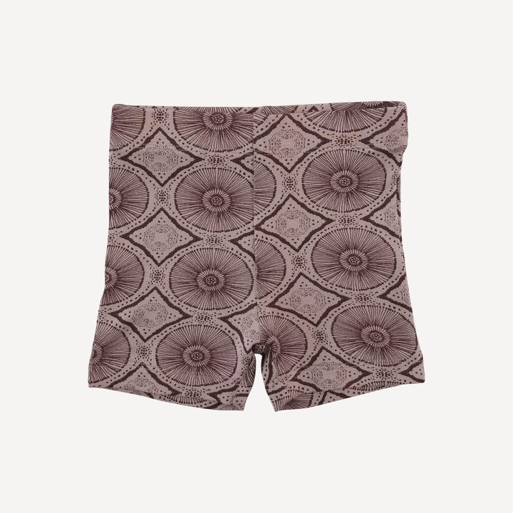 pinafore ruffle dress + bike short set | doe batik | modal