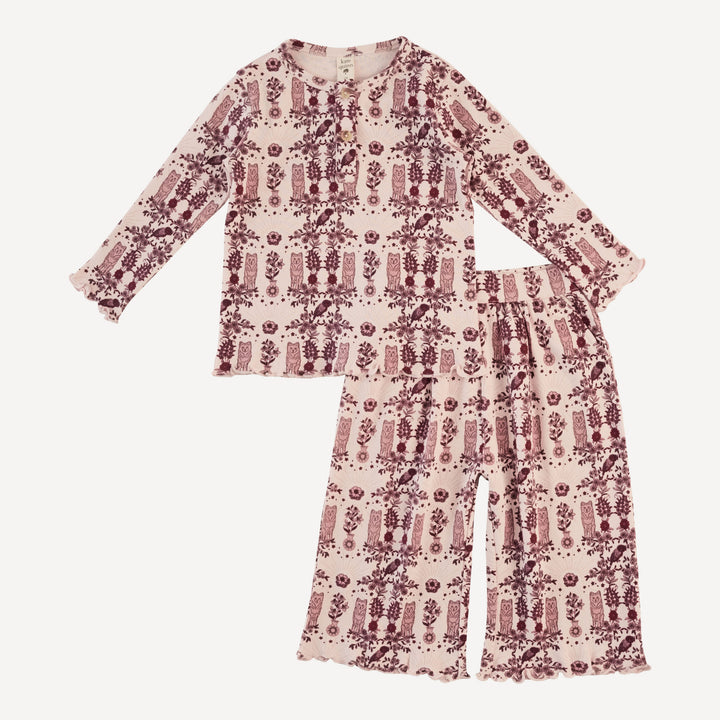 jade 2.0 set | wolf floral | organic cotton interlock