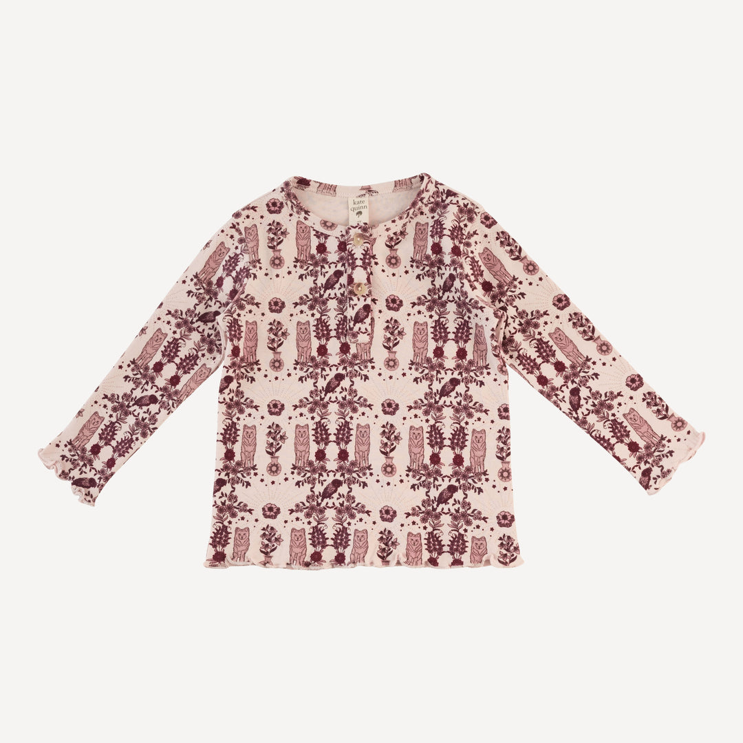 jade 2.0 set | wolf floral | organic cotton interlock